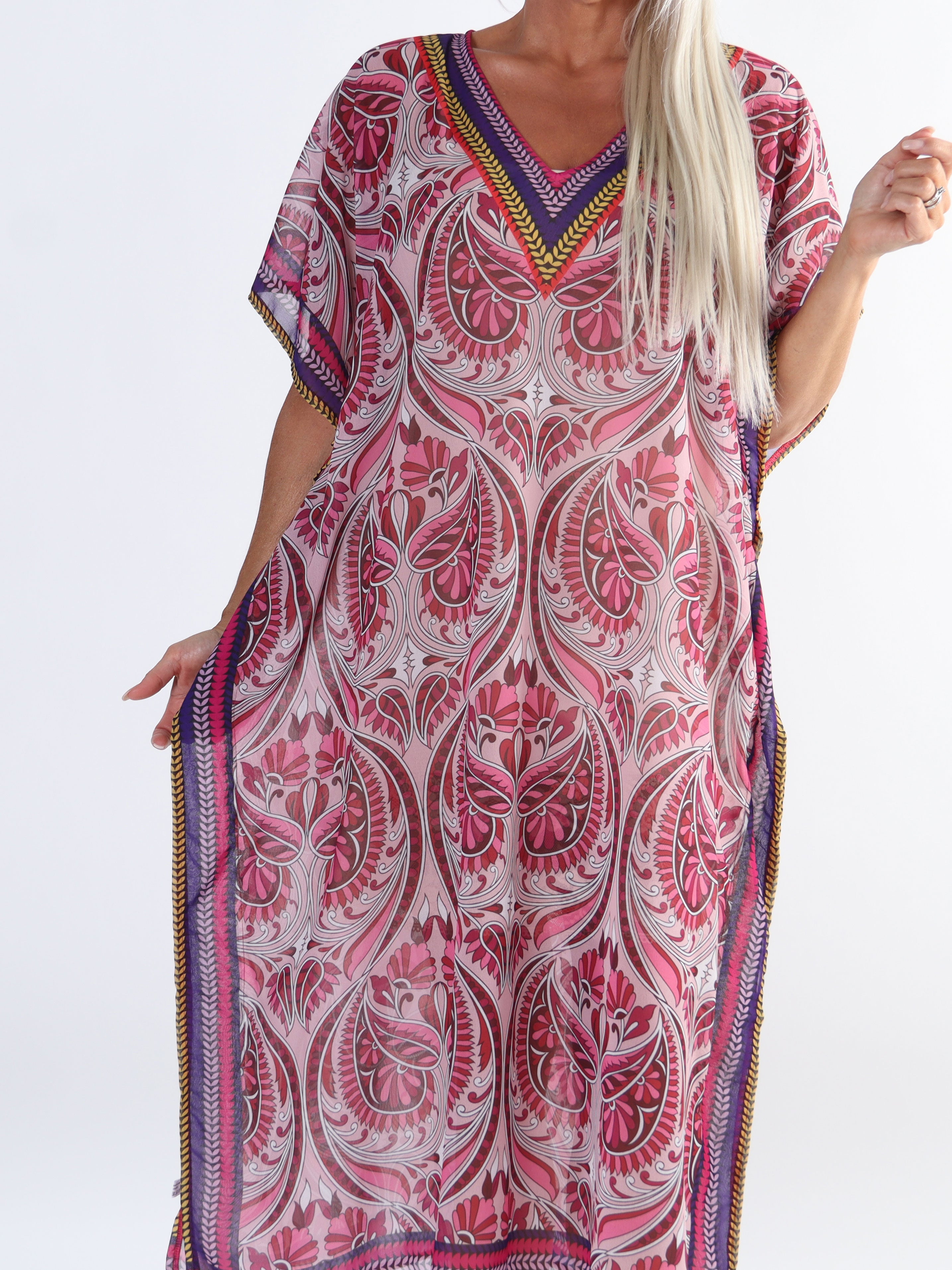 Marta - Lang plus size tunika med mønster